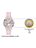 Buy Shop Guess Dahlia Analog Silver Dial Pink Leather Strap Watch for Women - GW0529L1 USA Online