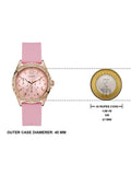Buy Shop Guess Sparkling Diamonds Pink Dial Pink Rubber Strap Watch for Women - W0032L9 USA Online