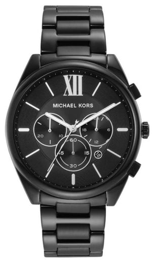 Buy Shop Michael Kors Langford Chronograph Black Dial Black Steel Strap Watch For Men - MK8993 USA Online