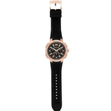 Buy Shop Michael Kors Sydney Pave Black Dial Black Silicone Strap Watch for Women - MK7245 USA Online