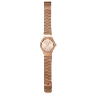 Buy Shop Michael Kors Lennox Three Hand Rose Gold Dial Rose Gold Mesh Strap Watch For Women - MK7336 USA Online