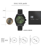 Buy Shop Emporio Armani Federico Chronograph Green Dial Black Steel Strap Watch For Men - AR11562 USA Online