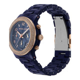 Buy Shop Michael Kors Runway Chronograph Blue Dial Blue Steel Strap Watch for Women - MK7423 USA Online