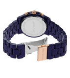 Buy Shop Michael Kors Runway Chronograph Blue Dial Blue Steel Strap Watch for Women - MK7423 USA Online