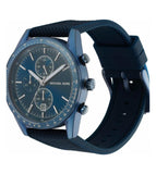 Buy Shop Michael Kors Accelerator Chronograph Blue Dial Blue Nylon Strap Watch for Men - MK9142 USA Online