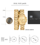 Buy Shop Michael Kors Runway Chronograph Analog Gold Dial Gold Steel Strap Watch for Women - MK7452 USA Online