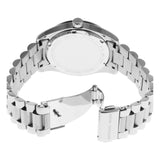 Buy Shop Michael Kors Lexington Lux Three Hand Mother of Pearl Silver Dial Silver Steel Strap Watch for Women - MK7445 USA Online