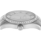 Buy Shop Michael Kors Lexington Lux Three Hand Mother of Pearl Silver Dial Silver Steel Strap Watch for Women - MK7445 USA Online