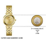 Buy Shop Guess Rumour Quartz Gold Dial Gold Steel Strap Watch For Women - GW0613L2 USA Online