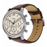 Buy Shop Fossil Neutra Chronograph White Dial Brown Leather Strap Watch for Men - FS6022 USA Online