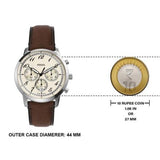 Buy Shop Fossil Neutra Chronograph White Dial Brown Leather Strap Watch for Men - FS6022 USA Online