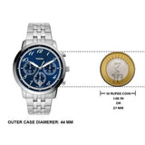 Buy Shop Fossil Neutra Chronograph Blue Dial Silver Steel Strap Watch for Men - FS6025 USA Online