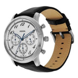 Buy Shop Fossil Neutra Chronograph White Dial Black Leather Strap Watch for Men - FS6023 USA Online