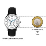 Buy Shop Fossil Neutra Chronograph White Dial Black Leather Strap Watch for Men - FS6023 USA Online