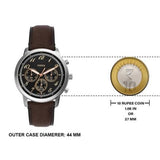 Buy Shop Fossil Neutra Chronograph Black Dial Brown Leather Strap Watch for Men - FS6024 USA Online