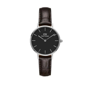 Buy Shop Daniel Wellington Classic Petite York Black Dial Brown Leather Strap Watch For Women - DW00100238 USA Online