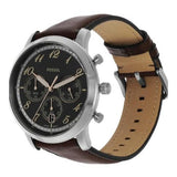 Buy Shop Fossil Neutra Chronograph Black Dial Brown Leather Strap Watch for Men - FS6024 USA Online