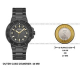 Buy Shop Guess Track Black Dial Black Steel Strap Watch for Men - GW0426G3 USA Online
