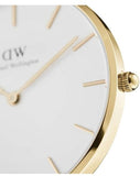 Buy Shop Daniel Wellington Classic Petite Evergold White Dial Gold Mesh Bracelet Watch For Women - DW00100346 USA Online