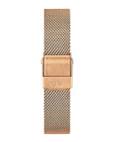 Buy Shop Daniel Wellington Classic Petite Melrose Black Dial Rose Gold Mesh Bracelet Watch For Women - DW00100217 USA Online