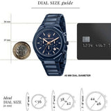 Buy Shop Maserati Stile Chronograph Blue Dial Blue Steel Strap Watch For Men - R8873642008 USA Online