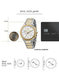 Buy Shop Maserati Stile Chronograph White Dial Two Tone Steel Strap Watch For Men - R8873642009 USA Online