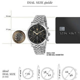 Buy Shop Maserati Epoca Chronograph Black Dial Silver Steel Strap Watch For Men - R8873618017 USA Online