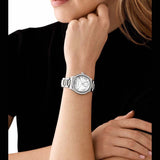 Buy Shop Michael Kors Sage Three-Hand White Dial Silver Steel Strap Watch for Women - MK4807 USA Online