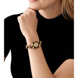 Buy Shop Michael Kors Chain Lock Analog Silver Dial Two Tone Steel Strap Watch for Women - MK4808 USA Online