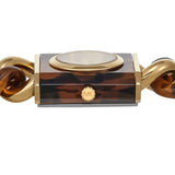 Buy Shop Michael Kors Chain Lock Analog Silver Dial Two Tone Steel Strap Watch for Women - MK4808 USA Online