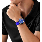 Buy Shop Michael Kors Maritime Three-Hand Analog Blue Dial Blue Silicone Strap Watch for Men - MK9156 USA Online
