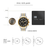 Buy Shop Michael Kors Hutton Chronograph Black Dial Two Tone Steel Strap Watch For Men - MK8954 USA Online