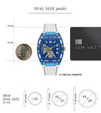 Buy Shop Guess Phoenix Analog Blue Dial White Silicone Strap Watch For Men - GE0499G6 USA Online