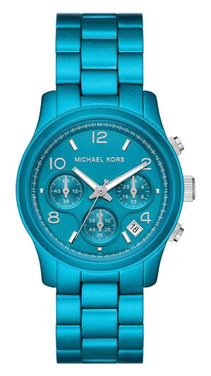 Buy Shop Michael Kors Runway Limited Edition Blue Dial Blue Steel Strap Watch for Women - MK7479LE USA Online