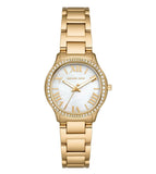 Buy Shop Michael Kors Sage Analog White Dial Gold Steel Strap Watch for Women - MK4822 USA Online
