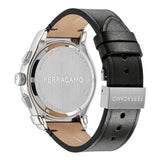 Salvatore Ferragamo 1927 Chrono Analog Black Dial Black Leather Strap Watch for Men -  SFKZ00123