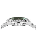 Salvatore Ferragamo 1927 Chrono Green Dial Silver Steel Strap Watch for Men - SFKZ00423