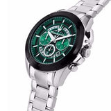 Buy Shop Maserati Traguardo Chronograph Green Dial Silver Steel Strap Watch For Men - R8873612060 USA Online