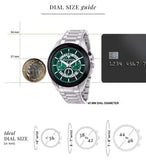 Buy Shop Maserati Traguardo Chronograph Green Dial Silver Steel Strap Watch For Men - R8873612060 USA Online