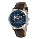 Buy Shop Maserati Epoca Chronograph Blue Dial Brown Leather Strap Watch For Men - R8871618014 USA Online