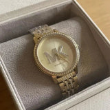 Buy Shop Michael Kors Melissa Pave Gold Dial Gold Steel Strap Watch for Women - MK4371 USA Online