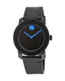 Buy Shop Movado Bold TR90 Black Dial Black Leather Strap Watch For Men - 3600307 USA Online