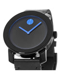 Buy Shop Movado Bold TR90 Black Dial Black Leather Strap Watch For Men - 3600307 USA Online