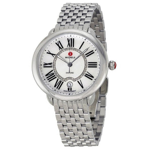 Buy Shop Michele Serein Silver Dial Silver Steel Strap Watch for Women - MWW21B000009 USA Online