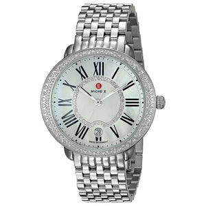 Buy Shop Michele Serein Silver Dial Silver Steel Strap Watch for Women - MWW21B000030 USA Online