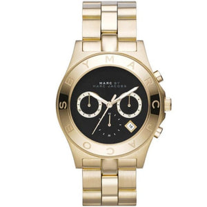 Buy Shop Marc Jacobs Blade Chronograph Black Dial Gold Steel Strap Watch for Women - MBM3309 USA Online