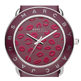Buy Shop Marc Jacobs Amy Red Dial Burgundy Leather Strap Watch for Women - MBM1162 USA Online