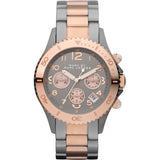 Marc Jacobs Marc Chronograph Grey Dial Two Tone Steel Strap Watch for Men - MBM3157