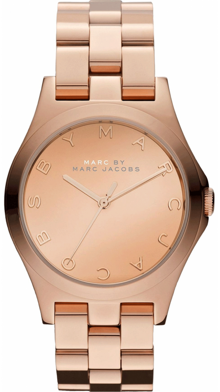 Buy Shop Marc Jacobs Henry Rose Gold Dial Rose Gold Steel Strap Watch for Women - MBM3212 USA Online