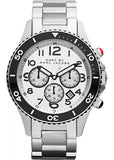 Buy Shop Marc Jacobs Rock Chronograph White Dial Silver Steel Strap Watch for Men - MBM5027 USA Online